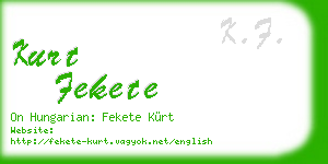 kurt fekete business card